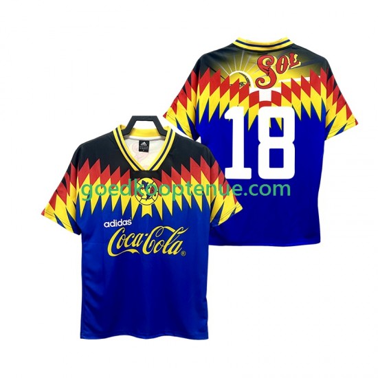 Uit Retro Tenue van Club América 18 1995 Heren Korte Mouw