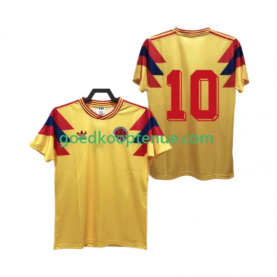 Thuis Retro Tenue van Colombia 10 1990 Heren Korte Mouw
