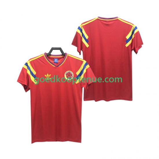 Uit Retro Tenue van Colombia 1990 Heren Korte Mouw