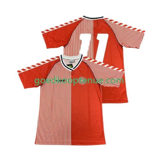 Thuis Retro Tenue van Denemarken 11 1986 Heren Korte Mouw