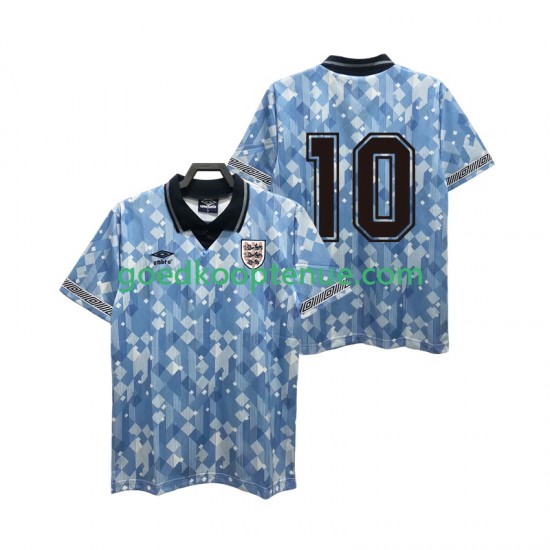3de Retro Tenue van Engeland 10 1990 Heren Korte Mouw