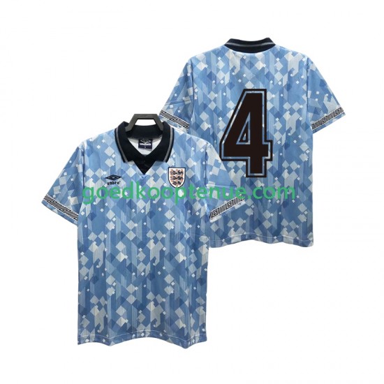 3de Retro Tenue van Engeland 4 1990 Heren Korte Mouw