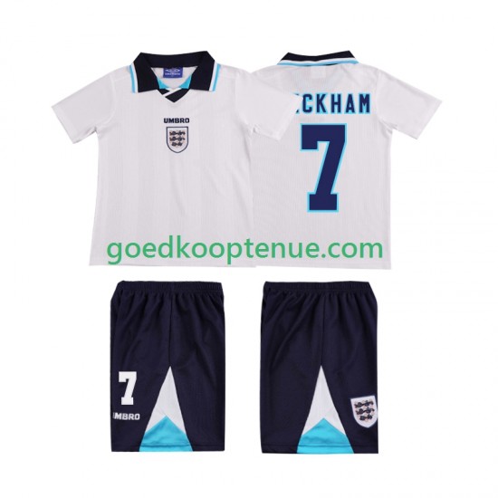 Thuis Retro Tenue van Engeland Beckham 7 1996 Kind 2-13 jaar Korte Mouw Thuis Retro Tenue van Engeland Beckham 7 1996 Kind 2-13 jaar Korte Mouw