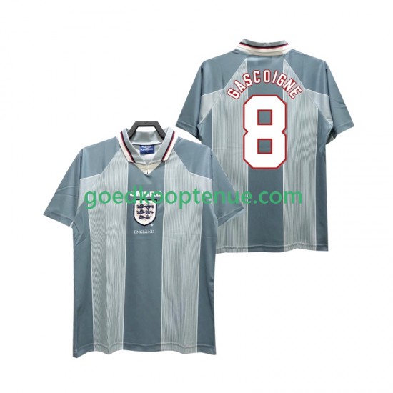 Uit Retro Tenue van Engeland CASCOIGNE 8 1996 Heren Korte Mouw