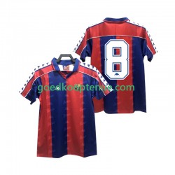 Thuis Retro Tenue van FC Barcelona 8 1992 1995 Heren Korte Mouw