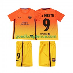 Uit Retro Tenue van FC Barcelona A INIESTA 9 2012 2013 Kind 2-13 jaar Korte Mouw