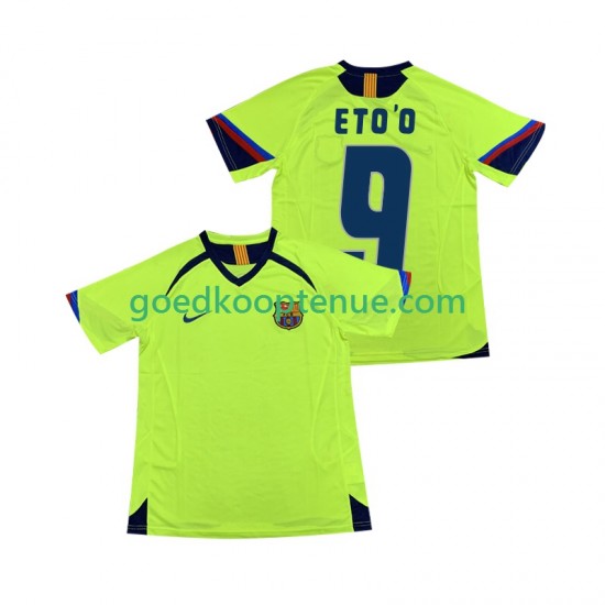 Uit Retro Tenue van FC Barcelona ETOO 9 2005 Heren 2006 Korte Mouw