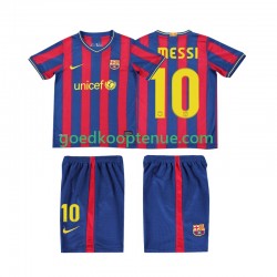 Thuis Retro Tenue van FC Barcelona Lionel Messi 10 2009 Kind 2-13 jaar 2010 Korte Mouw