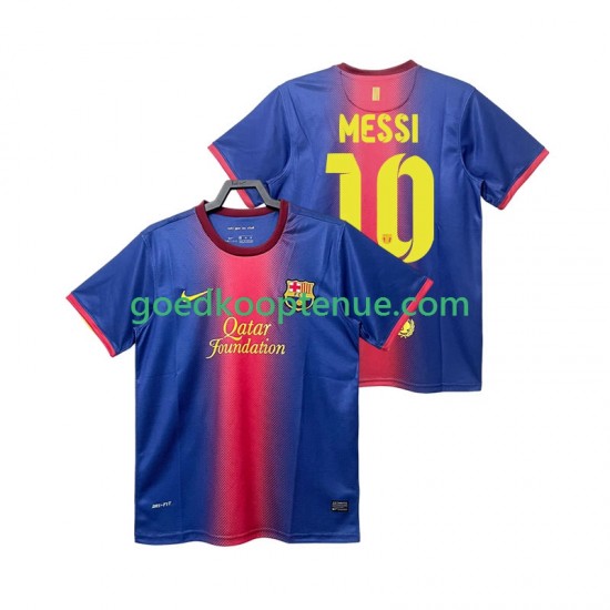 Thuis Retro Tenue van FC Barcelona Lionel Messi 10 2012 2013 Heren Korte Mouw