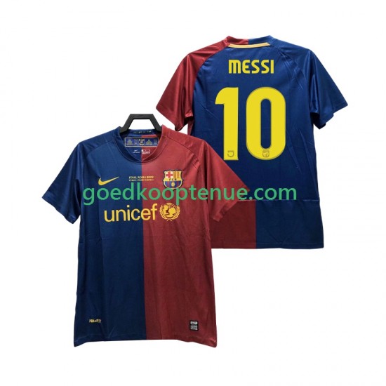 Thuis Retro Tenue van FC Barcelona Lionel Messi 10 Champions League 2009 Heren 2008 Korte Mouw