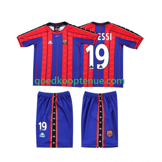 Thuis Retro Tenue van FC Barcelona Lionel Messi 19 1997 Kind 2-13 jaar 1998 Korte Mouw