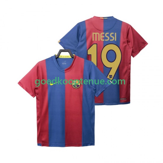 Thuis Retro Tenue van FC Barcelona Lionel Messi 19 2007 Heren 2006 Korte Mouw