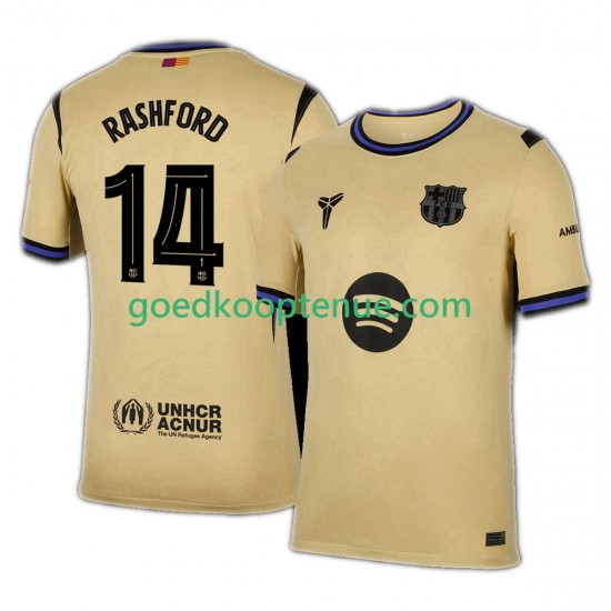 Uit Tenue van FC Barcelona Marcus Rashford 14 UCL Heren 2025-26 Korte Mouw