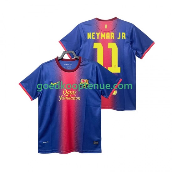 Thuis Retro Tenue van FC Barcelona Neymar JR 11 2012 2013 Heren Korte Mouw