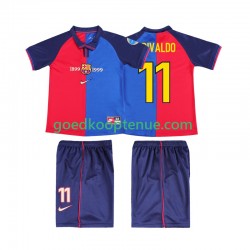 Thuis Retro Tenue van FC Barcelona RIVALDO 11 2000 Kind 2-13 jaar 1999 Korte Mouw