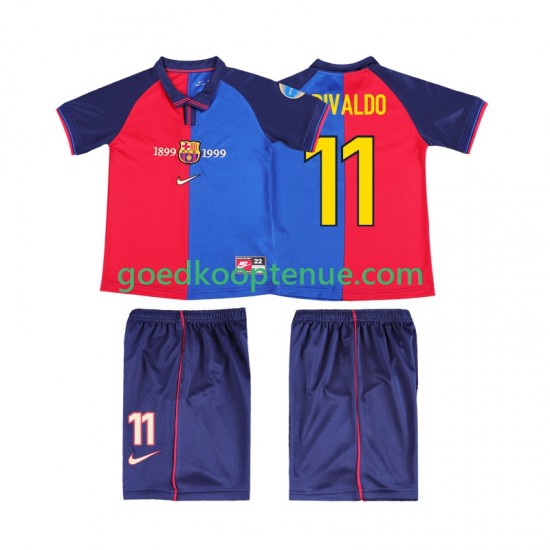 Thuis Retro Tenue van FC Barcelona RIVALDO 11 2000 Kind 2-13 jaar 1999 Korte Mouw Thuis Retro Tenue van FC Barcelona RIVALDO 11 2000 Kind 2-13 jaar 1999 Korte Mouw