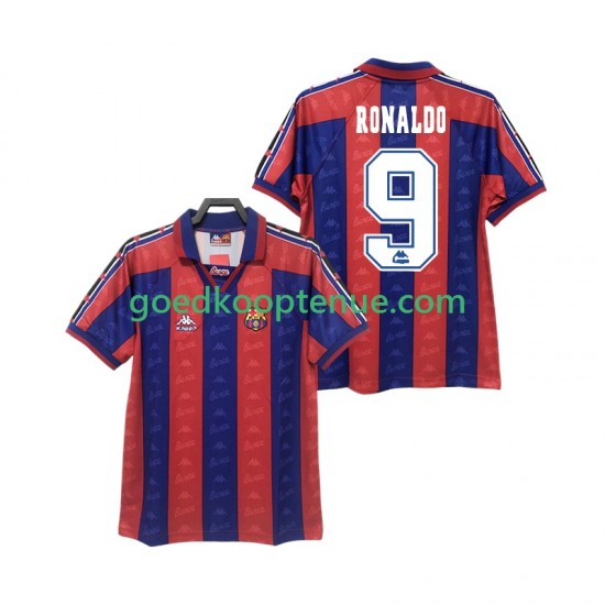 Thuis Retro Tenue van FC Barcelona RONALDO 9 1996 1997 Heren Korte Mouw