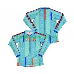Uit Retro Tenue van FC Barcelona 1996 1997 Heren Lange Mouw