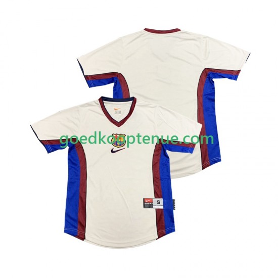Uit Retro Tenue van FC Barcelona Heren 1998 1999 Korte Mouw