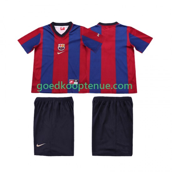 Thuis Retro Tenue van FC Barcelona Kind 2-13 jaar 1998 1999 Korte Mouw Thuis Retro Tenue van FC Barcelona Kind 2-13 jaar 1998 1999 Korte Mouw