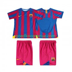 Thuis Retro Tenue van FC Barcelona Champions League 2005 Kind 2-13 jaar 2006 Korte Mouw