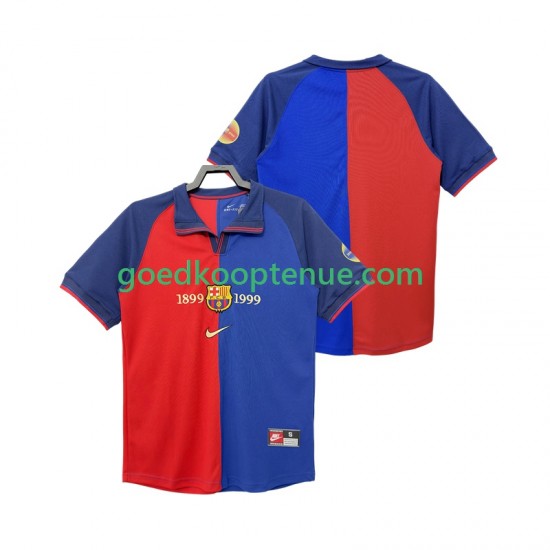 Thuis Retro Tenue van FC Barcelona 1990 2000 Heren Korte Mouw