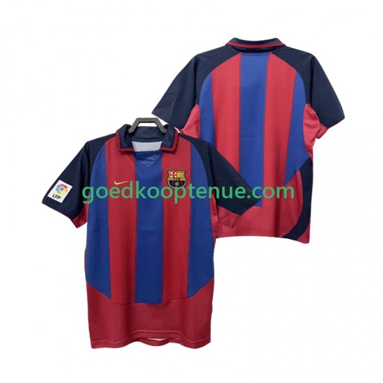 Thuis Retro Tenue van FC Barcelona 2003 Heren 2004 Korte Mouw