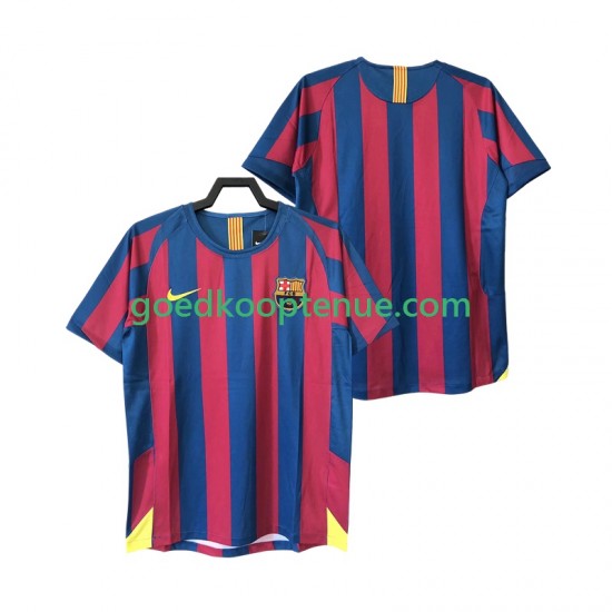 Thuis Retro Tenue van FC Barcelona 2005 Heren 2006 Korte Mouw
