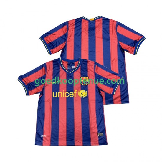 Thuis Retro Tenue van FC Barcelona 2009 Heren 2010 Korte Mouw