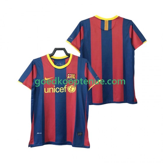 Thuis Retro Tenue van FC Barcelona Heren 2011 2010 Korte Mouw