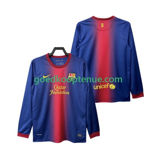 Thuis Retro Tenue van FC Barcelona 2012 2013 Heren Lange Mouw