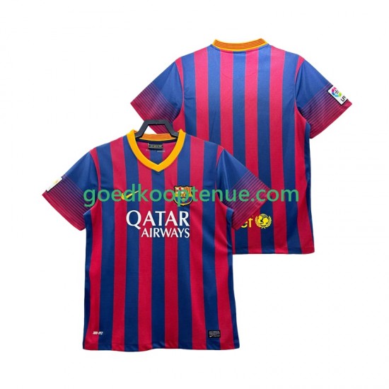 Thuis Retro Tenue van FC Barcelona 2013 2014 Heren Korte Mouw