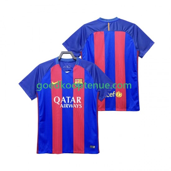 Thuis Retro Tenue van FC Barcelona 2016 2017 Heren Korte Mouw