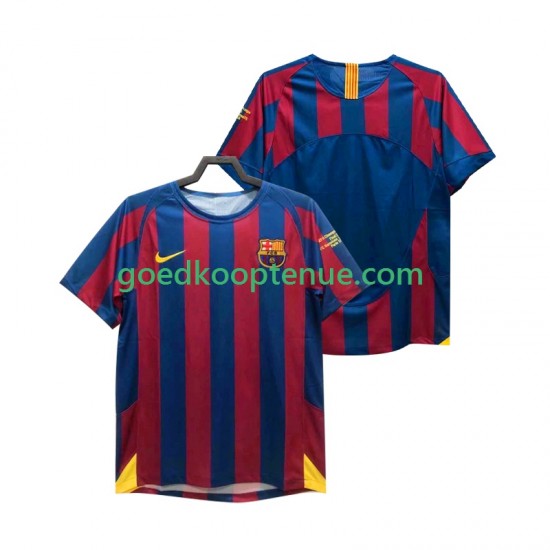 Thuis Retro Tenue van FC Barcelona Champions League 2005 Heren 2006 Korte Mouw
