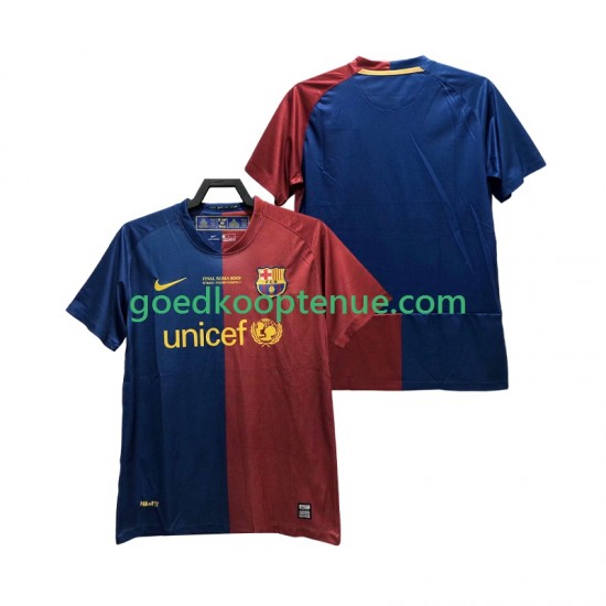 Thuis Retro Tenue van FC Barcelona Champions League 2009 Heren 2008 Korte Mouw