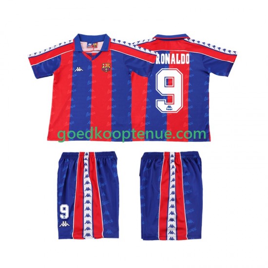 Thuis Retro Tenue van FC Barcelona Ronaldo 9 1992 1995 Kind 2-13 jaar Korte Mouw Thuis Retro Tenue van FC Barcelona Ronaldo 9 1992 1995 Kind 2-13 jaar Korte Mouw