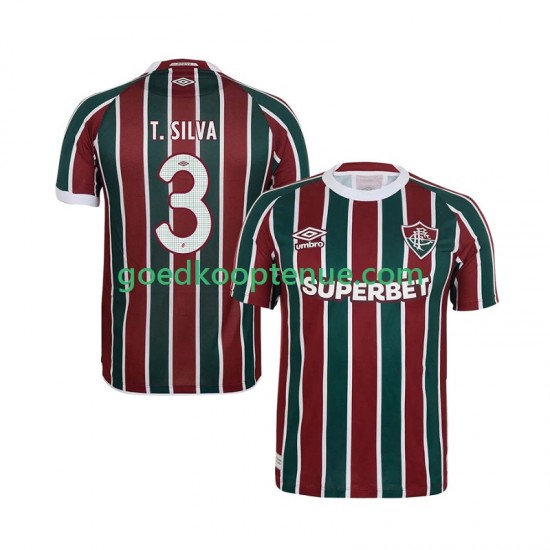 Thuis Tenue van Fluminense Thiago Silva 3 Heren 2025-26 Korte Mouw