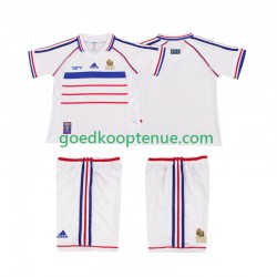 Uit Retro Tenue van Frankrijk Kind 2-13 jaar 1998 Korte Mouw