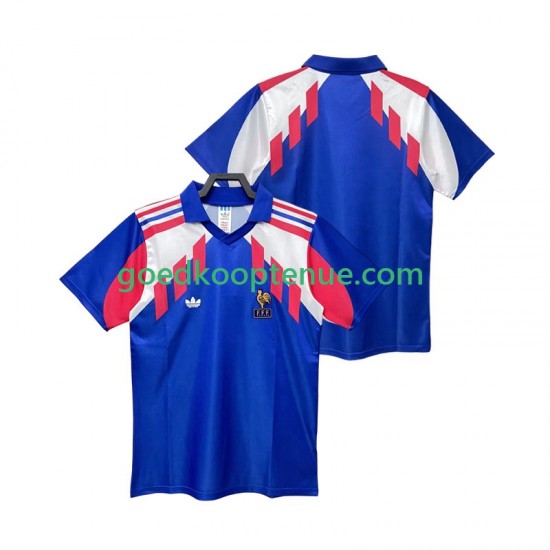 Thuis Retro Tenue van Frankrijk 1990 Heren Korte Mouw