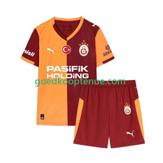 Thuis Tenue van Galatasaray Kind 2-13 jaar 2025-26 Korte Mouw