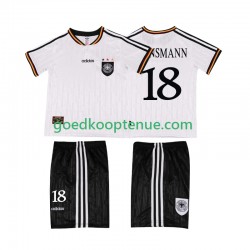 Thuis Retro Tenue van Duitsland KLINSMANN 18 1996 Kind 2-13 jaar Korte Mouw