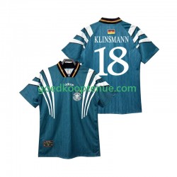 Uit Retro Tenue van Duitsland KLINSMANN 18 1996 Heren Korte Mouw