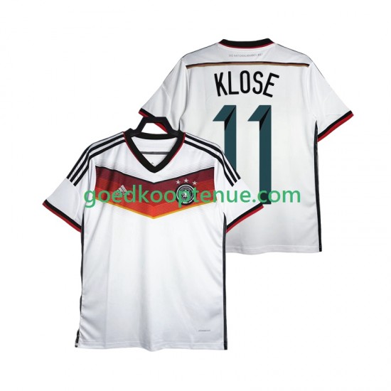 Thuis Retro Tenue van Duitsland Klose 11 2014 Heren Korte Mouw