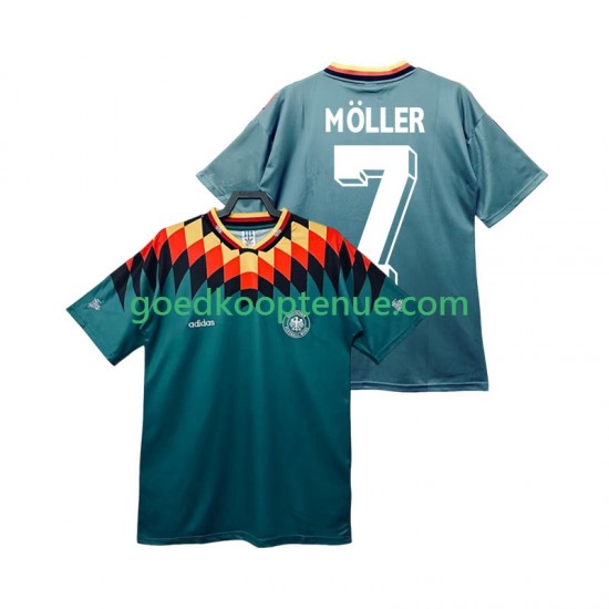 Uit Retro Tenue van Duitsland MOLLER 7 Heren 1994 Korte Mouw