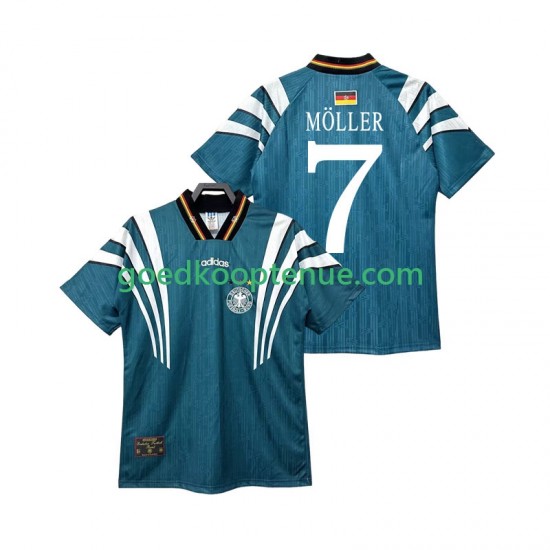 Uit Retro Tenue van Duitsland MOLLER 7 1996 Heren Korte Mouw