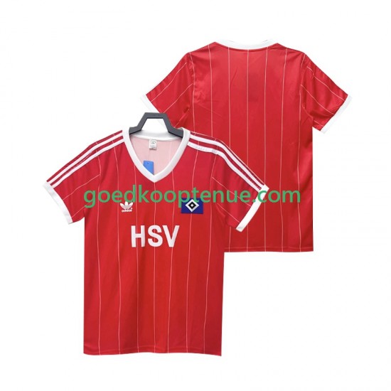 Uit Retro Tenue van Hamburger SV 1983 1984 Heren Korte Mouw