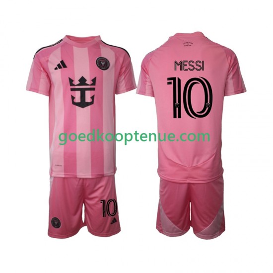 Thuis Tenue van Inter Miami Lionel Messi 10 Kind 2-13 jaar 2025 Korte Mouw