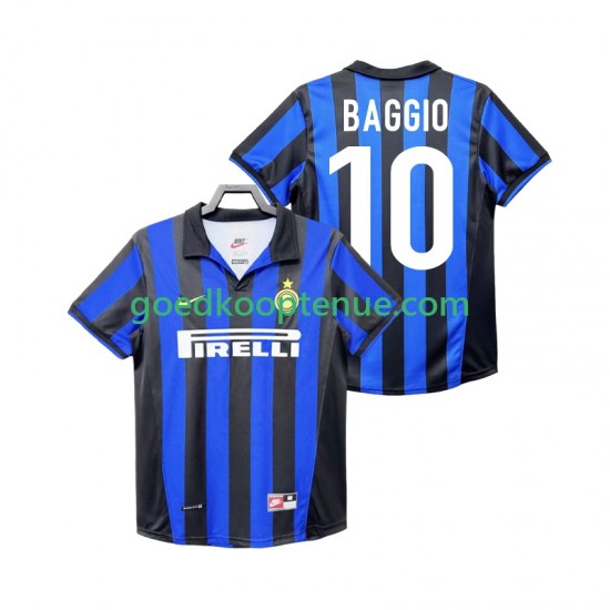 Thuis Retro Tenue van Inter Milan BAGGIO 10 Heren 1998 1999 Korte Mouw Thuis Retro Tenue van Inter Milan BAGGIO 10 Heren 1998 1999 Korte Mouw