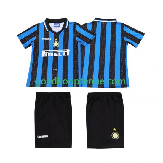 Thuis Retro Tenue van Inter Milan 1997 Kind 2-13 jaar 1998 Korte Mouw Thuis Retro Tenue van Inter Milan 1997 Kind 2-13 jaar 1998 Korte Mouw