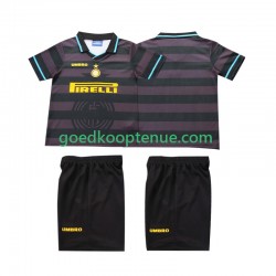 3de Retro Tenue van Inter Milan 1997 Kind 2-13 jaar 1998 Korte Mouw